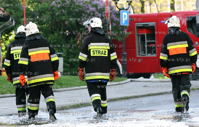 Pozar zabytkowego kosciola sw Katarzyny w Gdansku.
Nz....