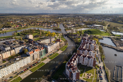Widok na południową część Gdańska. Dolne miasto,...
