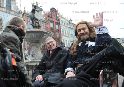 Barwna parada urodzinowa Jana Heweliusza, w roli astronoma...