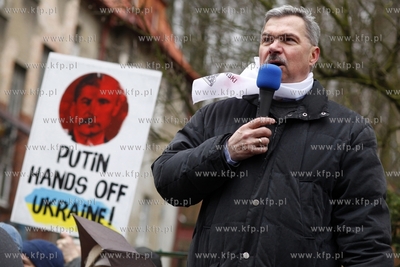 Demonstracja pod konsulatem Rosji w Gdansku Wrzeszczu...