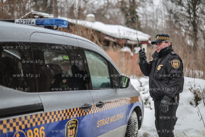 Zimowy patrol gdańskiej Straży Miejskiej polegający...