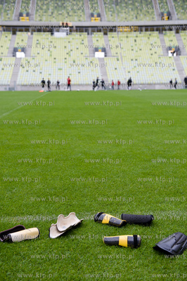 Gdansk. Stadion PGE Arena. Pierwszy oficjalny trening...