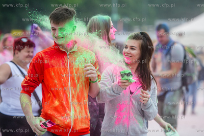 Gdańsk. Plac Zebrań Ludowych. Festiwal Kolorów Nocy...