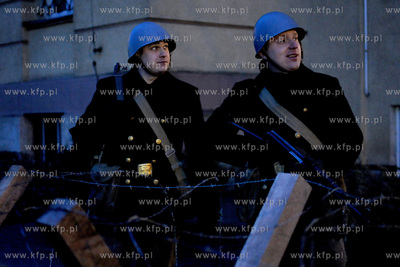 Plan zdjeciowy filmu o masakrze robotnikow na Wybrzezu...