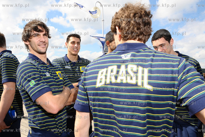 Sopot - molo. Polska - Brazylia na Morzu Baltyckim....