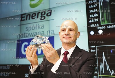Warszawa Debiut Energa SA na gieldzie N/z prezes zarzadu...