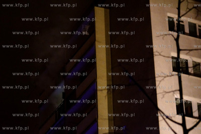 Gdańsk. Suchanino. Pożar w jednym z bloków na ul.Paderewskiego....