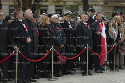 100. Gdyńskie urodziny niepodległej. Nz. m.in. Tadeusz...