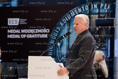 Gdańsk, Europejskie Centrum Solidarności ECS. Wręczenie...