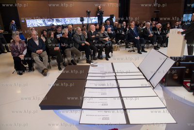 Gdańsk, Europejskie Centrum Solidarności ECS. Wręczenie...