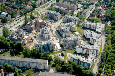 Gdansk Przymorze z lotu ptaka. Osiedle Oliwa Park zlokalizowane...