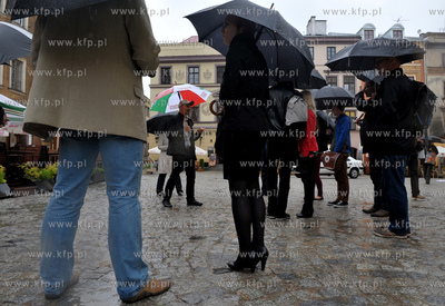 Zwiedzanie Lublina przez uczestnikow pierwszego, promocyjnego...