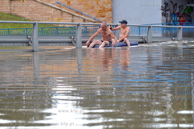 Gdańsk Wrzeszcz  po intensywnych opadach deszczu....