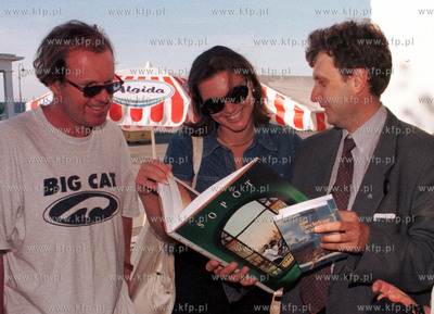 Od lewej Wojciech Fibak, Agata Konarska i Jacek Karnowski...