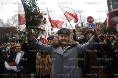 Gdansk. Parada z okazji z Swieta Niepodleglosci. 11.11.2010...
