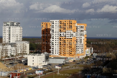 Gdansk Przymorze. Obroncow Wybrzeza. Nz Budynki mieszkalne...