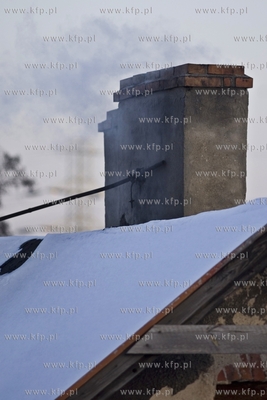 Gdańsk. Kominy domowe w Letnicy. 10.01.2017 fot. Krzysztof...