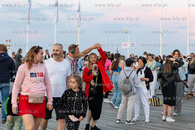 Sopot. Molo. Dni Kurortu w Sopocie. Nz. Silent disco....