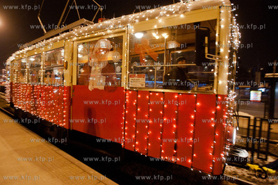 Gdansk. Przystanek tramwajowy przy Dworcu PKP. Specjalna...