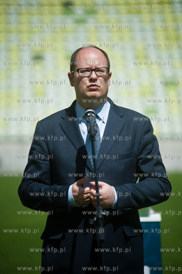 Gdansk. Stadion PGE Arena. Konferencja prasowa pt....
