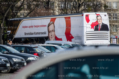 Gdansk. Targ Weglowy. Konferencja Prezydenta Bronislawa...