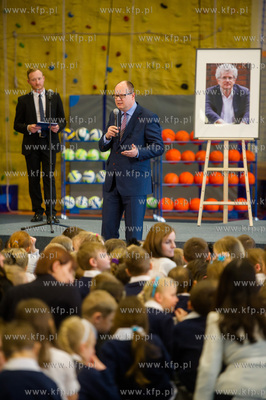 Gdans. Uroczystosc nadania imienia Arkadiusza Arama...