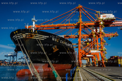 Najwiekszy kontenerowiec w historii portu MSC Charleston,...