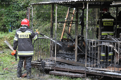 Sopot. Ulica Mlynska. Pozar niezamieszkalego baraku...