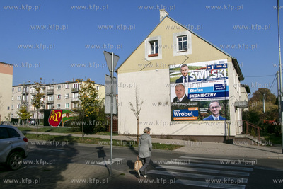 Wybory samorządowe 2018. Na zdjeciu bilbord wyborczy...