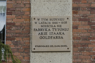 Starogard Gdański,Starostwo Powiatowe.Nz. tablica...