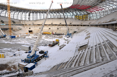 Budowa stadionu PGE Arena w Gdansku.
24.01.2011
Fot....