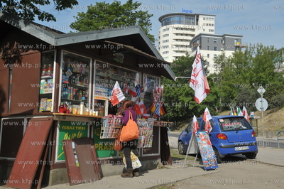Kiosk Ruchu prawdziwego kibica znajduje się w Gdańsku...