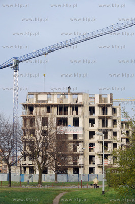 Gdansk Zaspa. Budowa przez firme Gorski nowych domow...