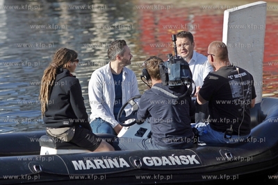 Realizacja programu TVN 24 Wstajesz i Wiesz w Gdansku....