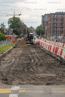 Remont Mostu Popielnego w ul. Toruńskiej. Nz. remont...
