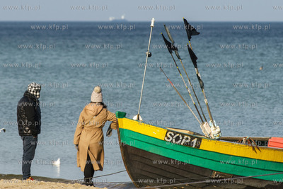 Plaża w Sopocie.13.02.2022 / fot. Anna Rezulak / KFP