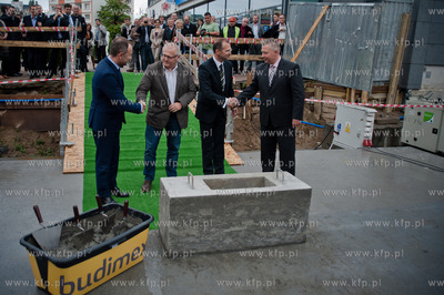 Gdansk. Wrzeszcz. Uroczystosc wmurowania kamienia wegielnego...