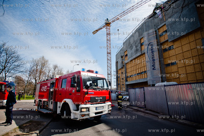 Pozar dachu Teatru Muzycznego w Gdyni . W akacji gasniczej...