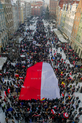 Gdansk. Manifestacja pod haslem W obronie Twojej wolnosci,...