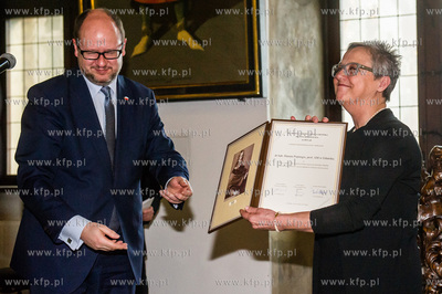Gdansk. Wielka Sala Wety Ratusza Glownego Miasta. Uroczystosc...