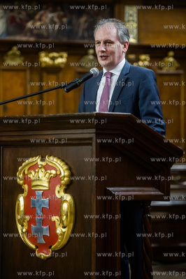 Gdansk. Dwor Artusa. Uroczystosc wreczenia
listow...