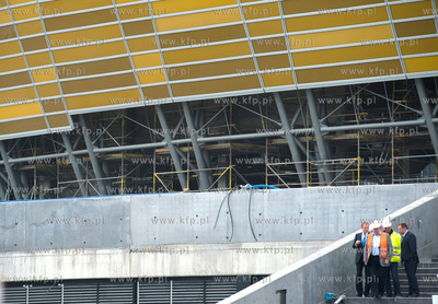 Gdansk. Stadion PGE Arena. Nieoficjalna wizyta premiera...