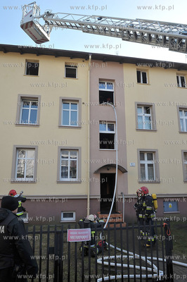 Sopot ulica Grunwaldzka 97a. Pozar mieszkania na poddaszu....