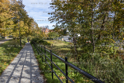 Skwer im. prof. Jerzego Sampa położony  między kanałem...