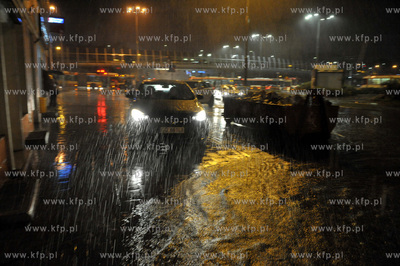 Gdańsk Wrzeszcz. Zalana po obfitych opadach deszczu...