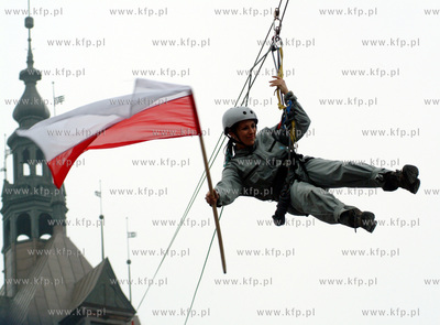 Swieto Niepodleglosci na targu Weglowym  w Gdansku....