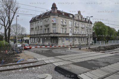 Gdańsk Orunia widziana z okien pociągu. Przejazd...