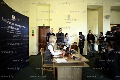 Gdansk. Prokuratura Okregowa.Konferencja prasowa, na...
