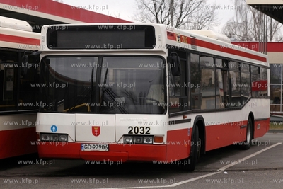 Zajezdnia autobusowa ZKM przy ul. Hallera w Gdańsku....