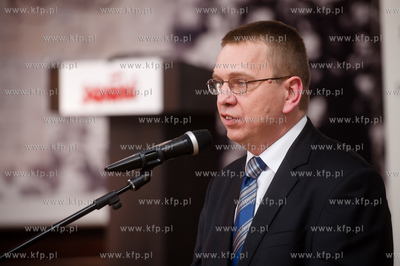 Gdansk. Historyczna sala BHP. Wreczenie odznaczen panstwowych,...